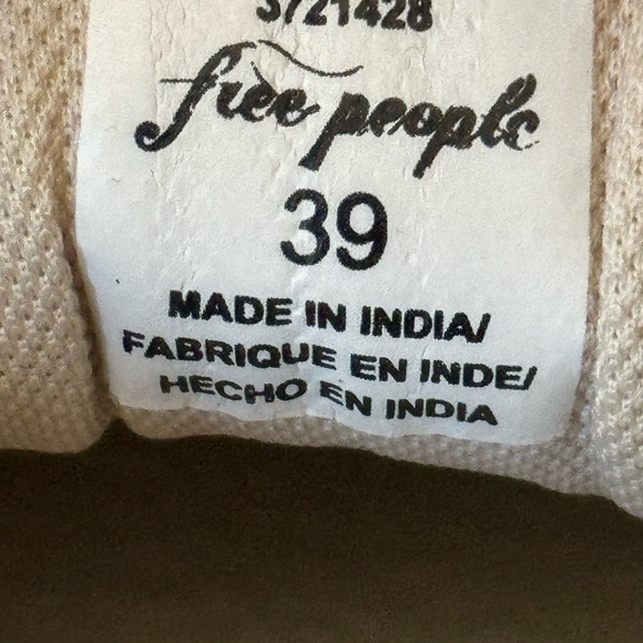 FREE PEOPLE Let's Wander Washed Sneakers / White New size 39 - Picture 6 of 8